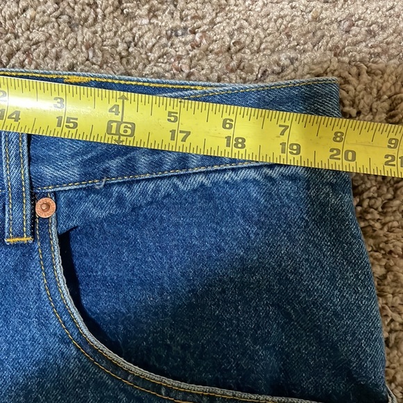 Columbia Men’s Size 40x32 Brush Briar Hunting Pants Canvas Denim Jeans Blue Tan - Picture 11 of 12